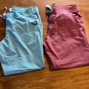 Figs Women's Jumpsuits & Rompers Set in Light Blue and Dusty Rose